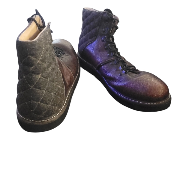 JD Fisk Men\'s Hendrix Snow Boot Size 13 Brown Leather Lace Up Quilted Stylish main image 4